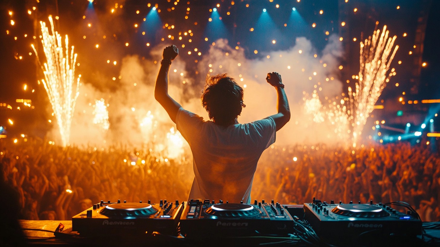 Festival main stage at night — June 18, 2026 tour day